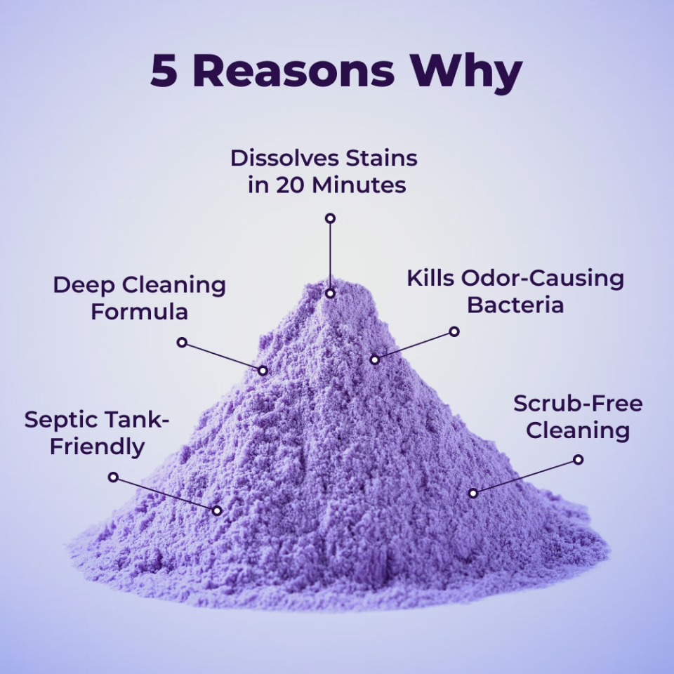 FizzClean foaming cleaning action